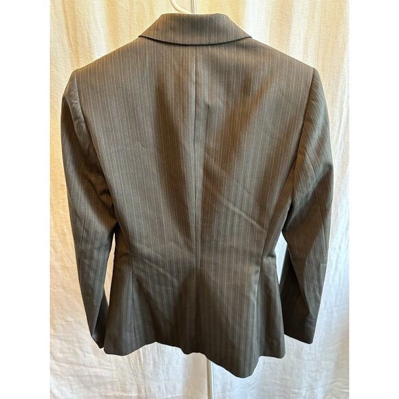 Antonio Melani Blazer‎ Jacket Women 0 Brown Gold Pinstripe Party Career Workwear - Picture 7 of 9